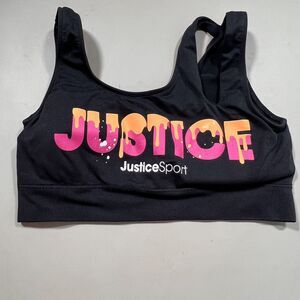 Justice Sport Oh‎ So Soft Girls Sports Bra Size 36 Black